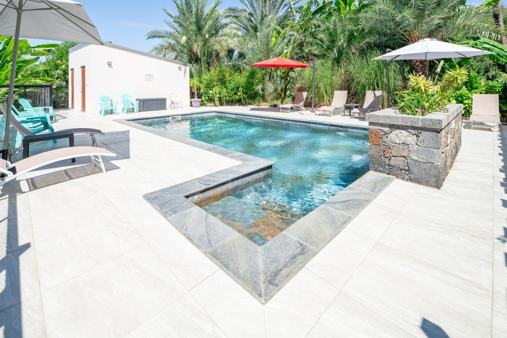 סן-לואי O Ruisseau Lodges - Lodge Dattier מראה חיצוני תמונה